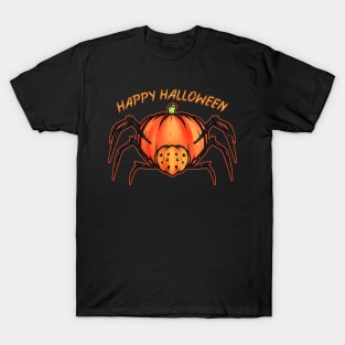 Spider Pumpkin Demon Happy Halloween T-Shirt